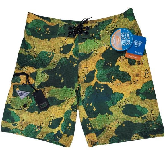 Columbia Other - Columbia PFG Shorts Offshore II Board Swim Trunks Dorado Camo 40 x 9 NWT PLUS...